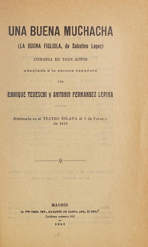 Cover for Una buena muchacha