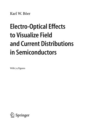 Cover for Electro-optical effects to visualize field and current distributions in semiconductors