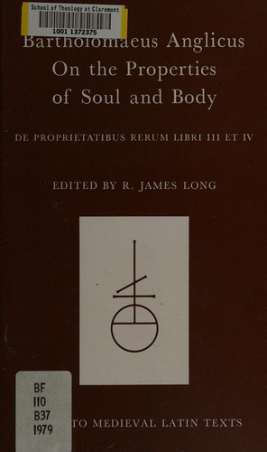Cover for De proprietatibus rerum libri III et IV =