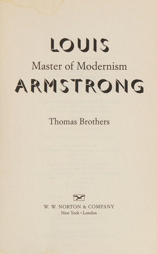 Cover for Louis Armstrong, Master of Modernism