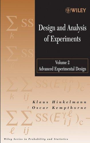 Cover for Design and Analysis of Experiments, Advanced Experimental Design (Wiley Series in Probability and Statistics)