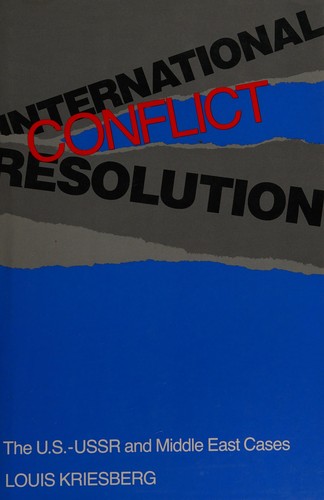 Cover for International conflict resolution
