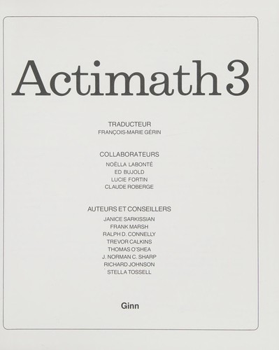 Cover for Actimath 3