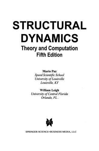 Cover for Structural Dynamics
