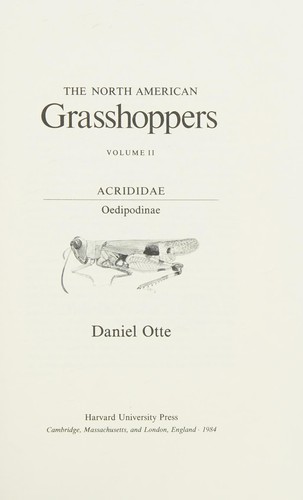 Cover for The North American grasshoppers