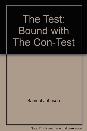 Cover for The Test ; bound with The Con-Test