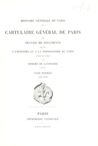 Cover for Cartulaire général de Paris