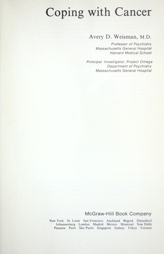 Cover for Coping with cancer
