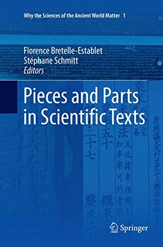 Cover for Pieces and Parts in Scientific Texts