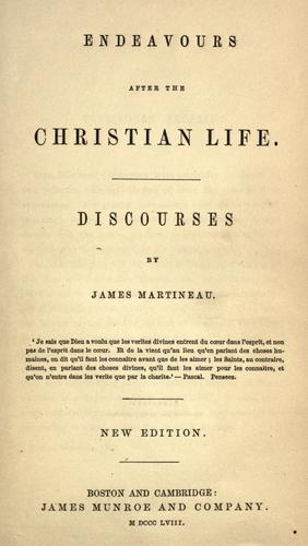 Cover for Endeavors after the Christian life