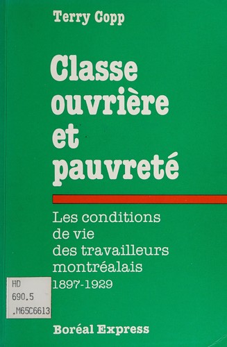 Cover for Classe ouvrière et pauvreté