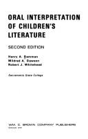 Cover for Oral interpretation of children's literature