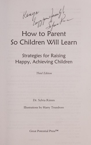 Cover for How to parent so children will learn
