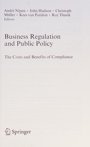 Cover for Business regulation and public policy