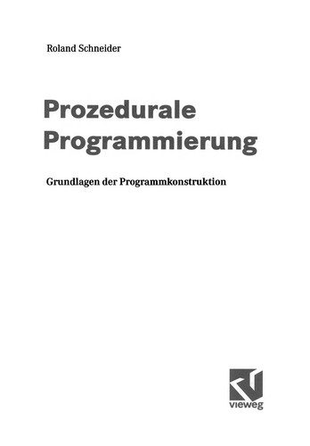 Cover for Prozedurale Programmierung