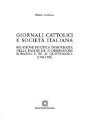 Cover for Giornali cattolici e società italiana