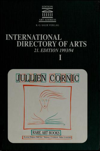 Cover for International directory of arts
