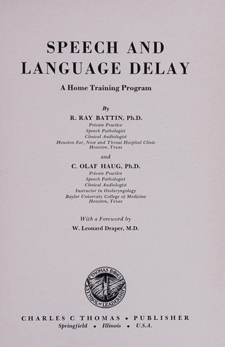 Cover for Speech and language delay