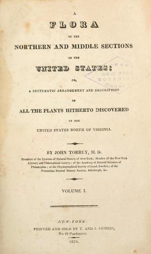 Cover for A flora of the northern and middle sections of the United States