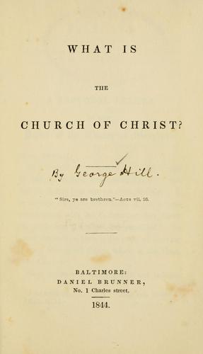 Cover for What is the Church of Christ?