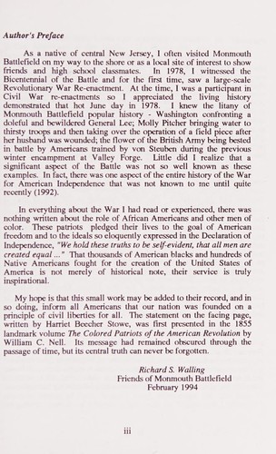 Cover for Men of color at the Battle of Monmouth, June 28, 1778