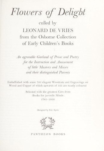 Cover for Flowers of delight;