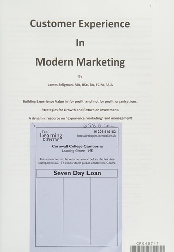 Cover for Customer Experience in Modern Marketing