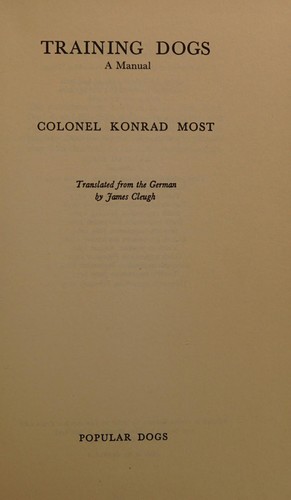 Cover for Training dogs