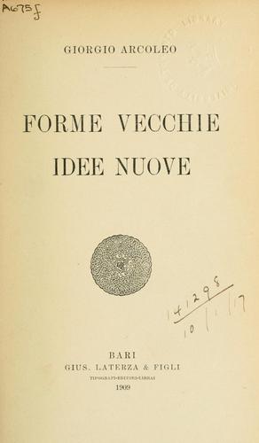 Cover for Forme vecchie