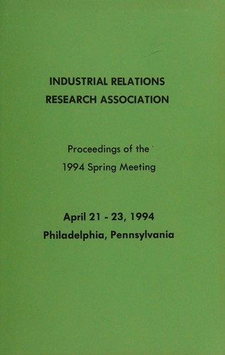 Cover for Spring meeting