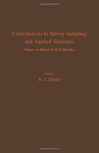 Cover for Contributions to survey sampling and applied statistics