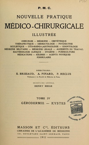 Cover for Nouvelle pratique médico-chirurgicale illustrée
