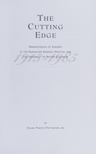 Cover for The Cutting Edge 