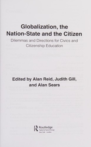 Cover for Globalization, the nation-state and the citizen