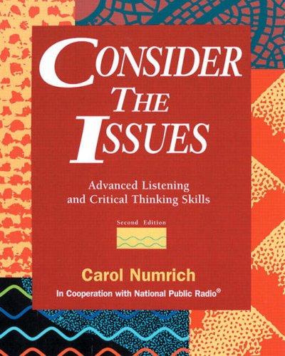 Cover for Consider the issues