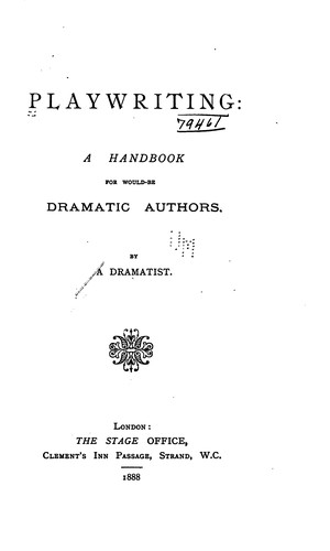 Cover for Playwriting: A Handbook for Would-be Dramatic Authors