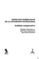Cover for Aspectos normativos de la inversión extranjera