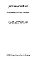 Cover for Familiennamenbuch