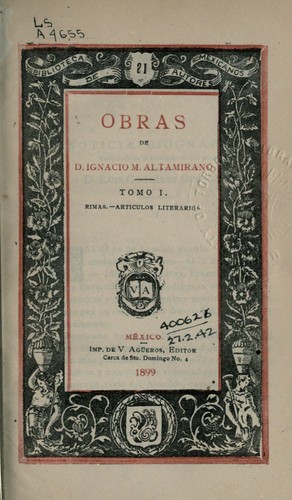 Cover for Obras