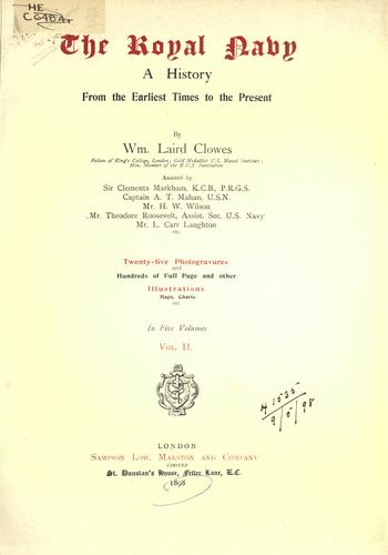 Cover for The royal navy, a history from the earliest times to the present