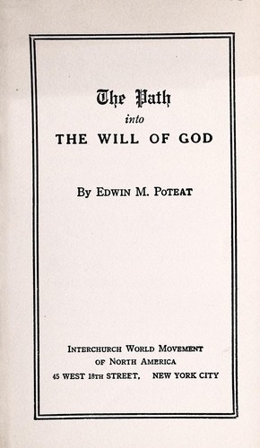 Cover for The path into the will of God