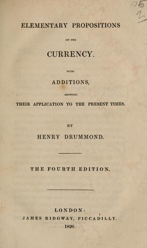 Cover for Elementary propositions on the currency