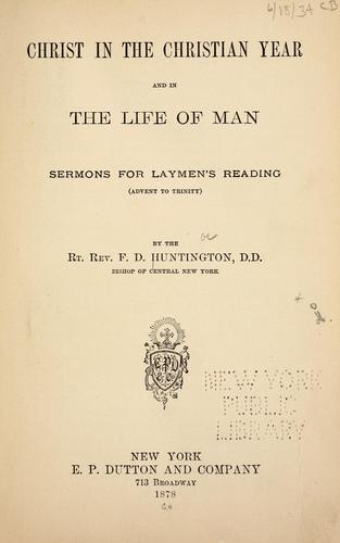 Cover for Christ in the Christian year and in the life of man