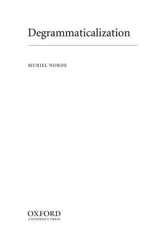 Cover for Degrammaticalization