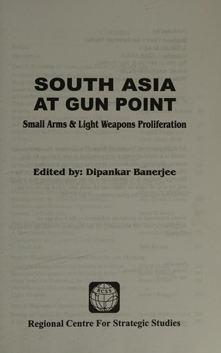 Cover for South Asia at gunpoint