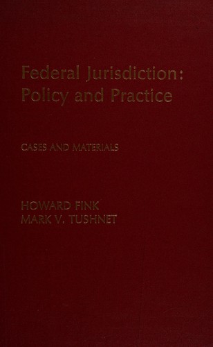 Cover for Federal jurisdiction policy and practice