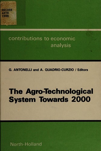 Cover for The Agro-technological system towards 2000