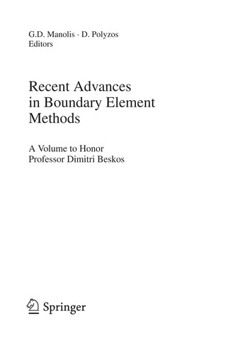 Cover for Recent Advances in Boundary Element Methods