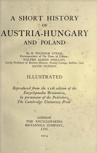 Cover for A short history of Austria-Hungary and Poland