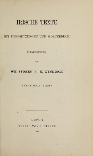 Cover for Irische Texte